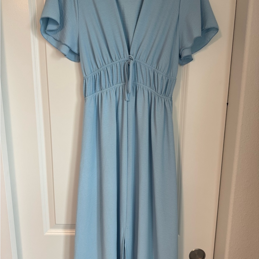 Elegant Blue Women's Dress